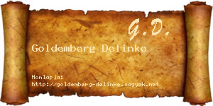 Goldemberg Delinke névjegykártya
